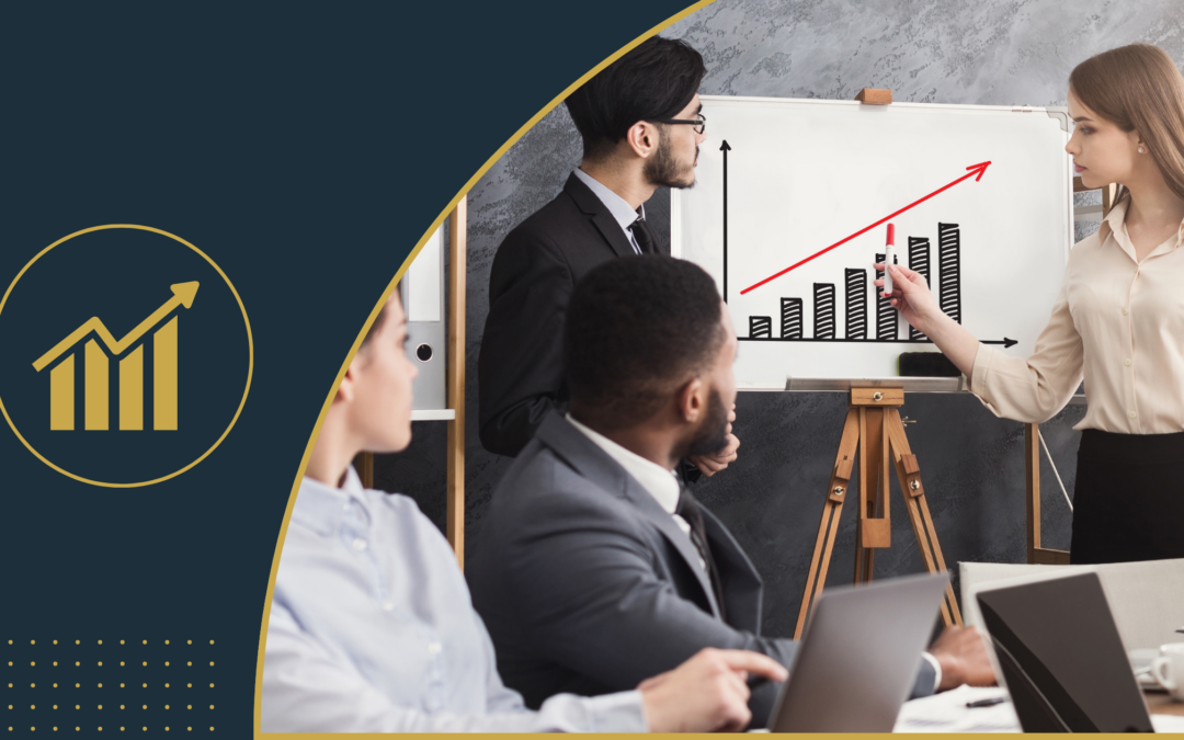 A founder-led business team meeting to talk about business growth